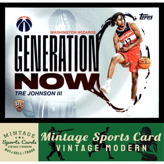 2025-26 Topps Generation Now GN-6 Tre Johnson III Washington Wizards Basketball Card