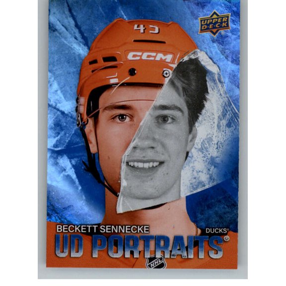 2025-26 Upper Deck UD Portraits #P-37 Beckett Sennecke RC Rookie Anaheim Ducks Series 2 NHL Hockey Trading Card