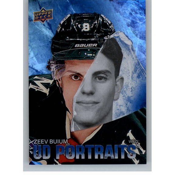 2025-26 Upper Deck UD Portraits #P-42 Zeev Buium RC Rookie Minnesota Wild Series 2 NHL Hockey Trading Card