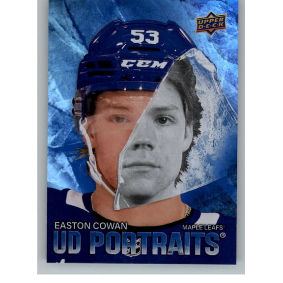 2025-26 Upper Deck UD Portraits #P-57 Easton Cowan RC Rookie Toronto Maple Leafs Series 2 NHL Hockey Trading Card