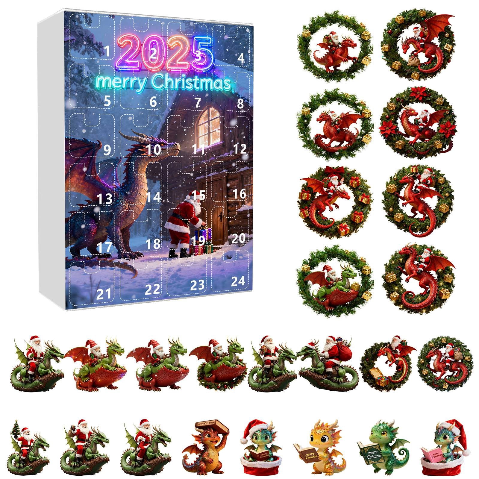 The 2025 2D Advent Calendar with 24 Unique Santa Illustrations