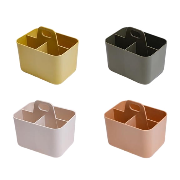 2025 3 Compartment Multiuse Desk Organizer With Handle Portable Craft Caddy For Art Supplies Stationery Storage