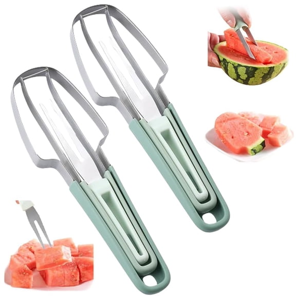 2025 3-in-1 Stainless Steel Watermelon Slicer - Windmill Fork Cutter for Home & Kitchen