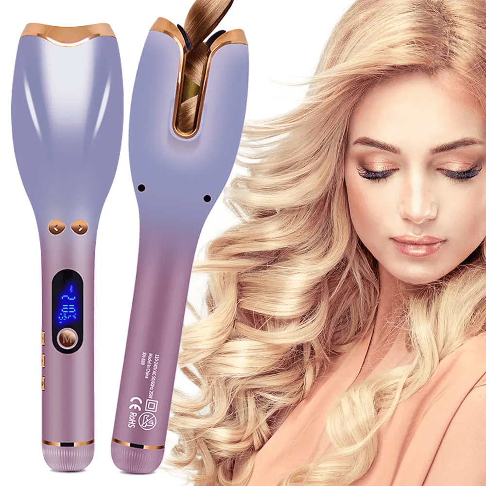 2025 360° Auto-Rotating Hair Curler - Professional Salon-Grade Electric Curling Iron with Heatless Technology