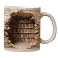 thumbnail image 1 of 2025 3D Bookshelf Mug - 3D Effect Books Mugs, Creative Space Design Multi-Purpose Mugs, Book Lovers Coffee Mug, Gifts for Readers, 1 of 9