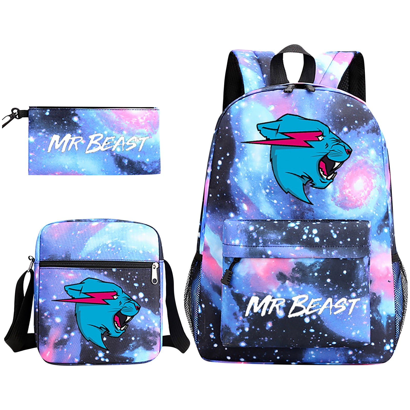 2025 3pcs Mr Beast School Backpack Sets, 18 Inch Back to School ...