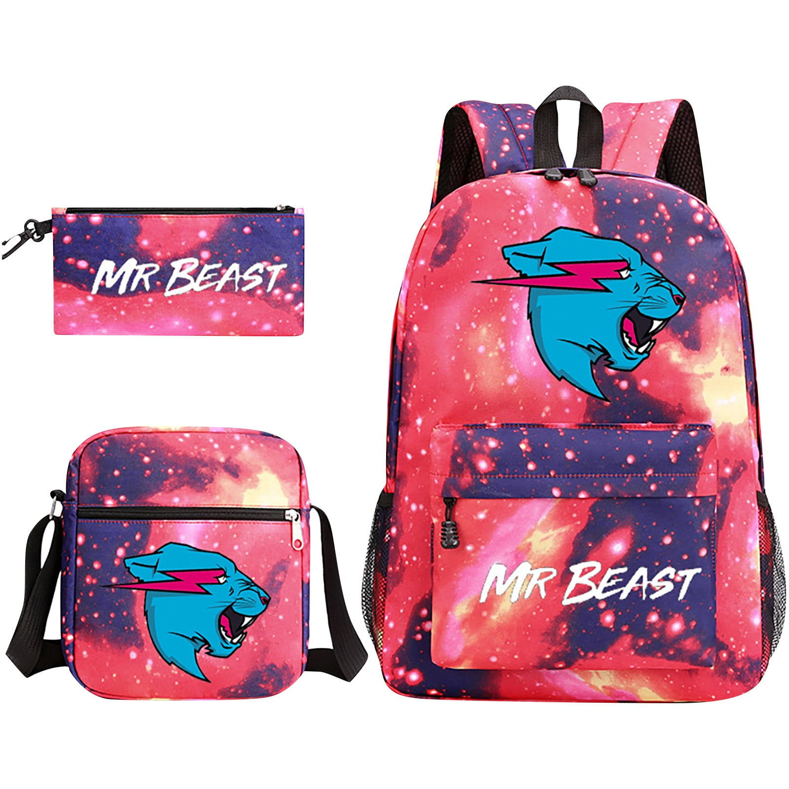 2025 3pcs Mr Beast School Backpack Sets, 18 Inch Back to School ...