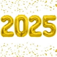 2025 40" Large STF9 2025 Gold Foil Number New Years Decorations 2025 Graduation Balloons Class