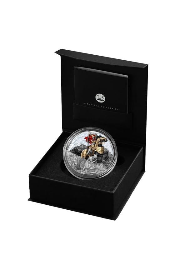 2025 $5 Niue Valkyrie 2 oz High Relief Antiqued Silver Coin by T&S Coin Mintage of 500