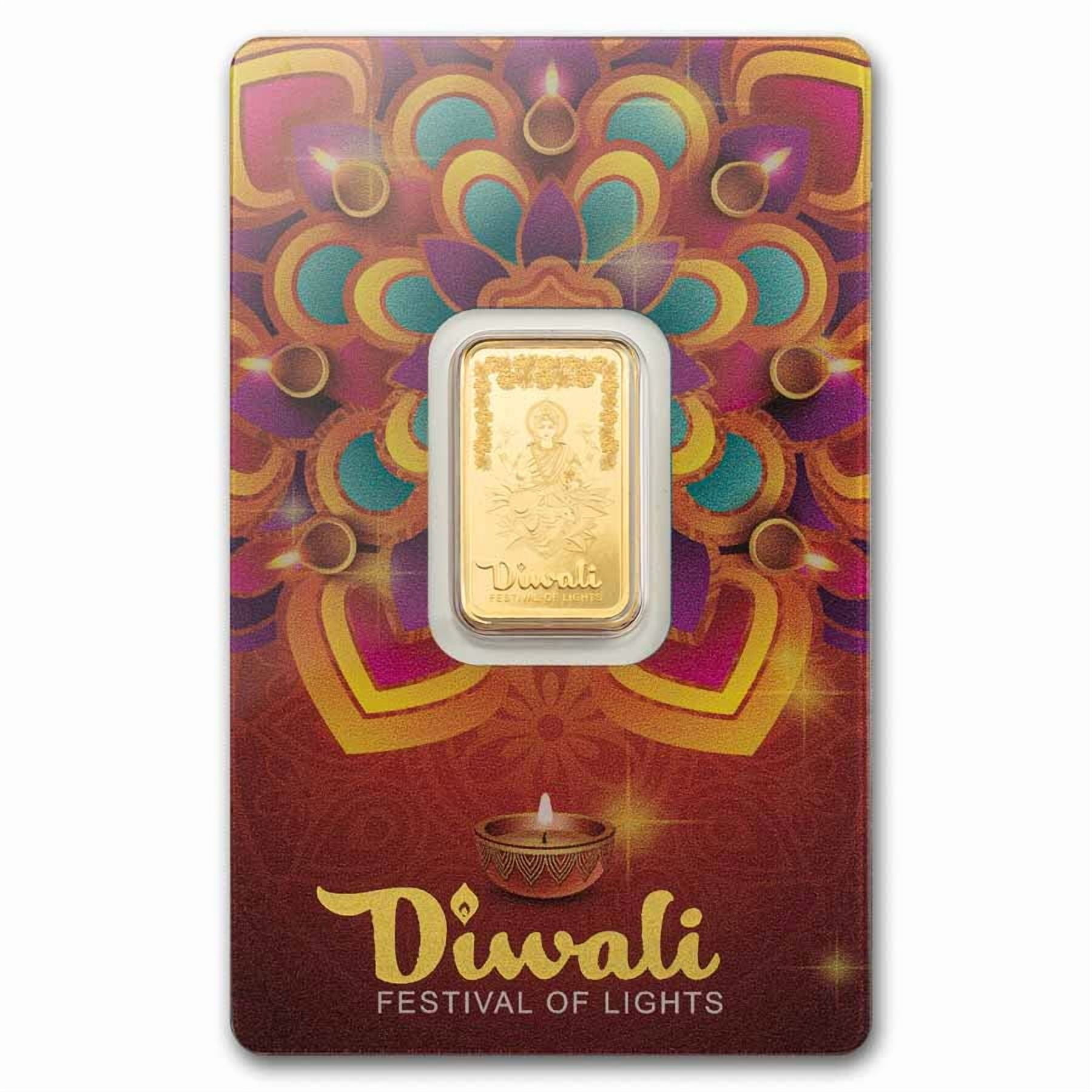 2025 5 gram Gold Bar - PAMP Suisse Diwali Lakshmi & Rangoli