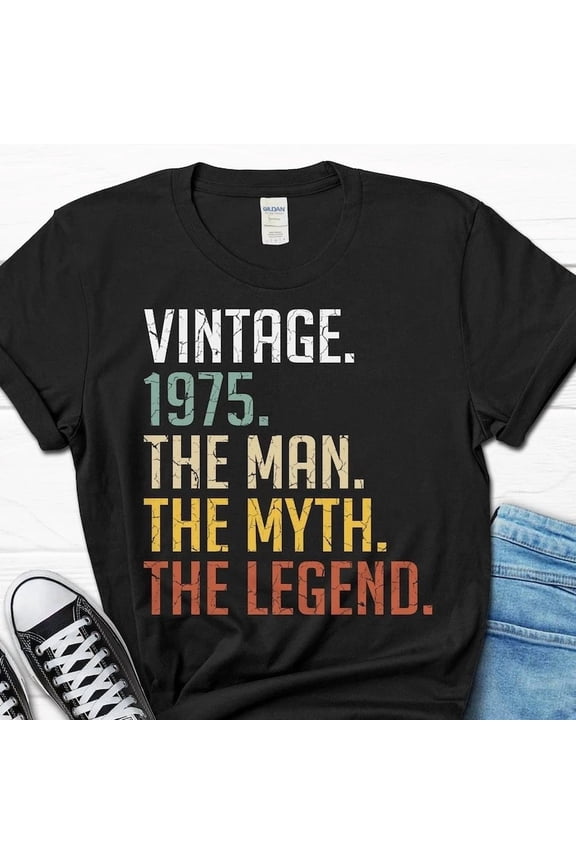 2025/50th Birthday Gift for Men, 50th Birthday Men�s Shirt, Born in 1975 Tee, 50