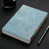 2025 A5 Schedule Planner Date Notes Faux Leather Coil Bound 204 Sheets Thick Paper Portable Durable for Work School Home Daily Journal Organizer