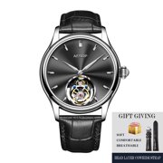 2025 AESOP 100% Tourbillon Mechanical Watch For Men Silver Steel Belt BUSINESS Fashion Mens Watches Manual Mechanical Waterproof