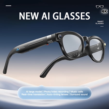 2025 AI Translation Smart Camera Glasses | 4K Video | 150+ Languages | GPT Chat
