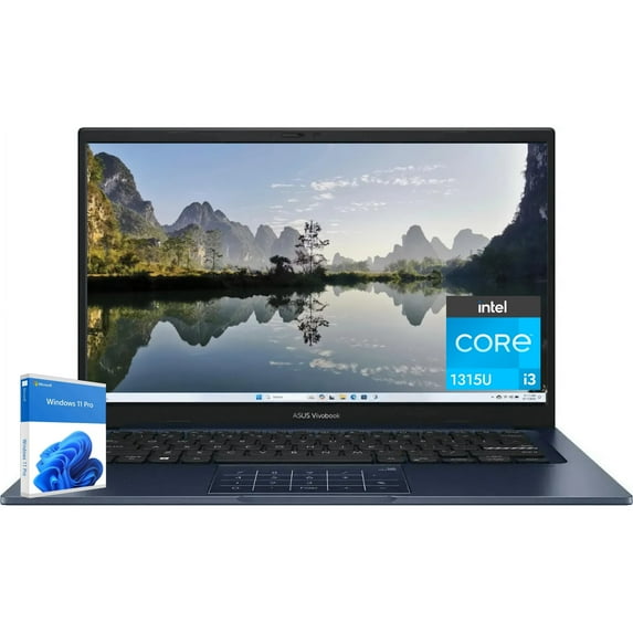 2025 ASUS Vivobook 14" FHD Laptop, Intel Core i3-1315U (Beat i5-1135G7), 8GB RAM, 128GB SSD,Intel UHD Graphics, Windows 11 Pro,Quiet Blue