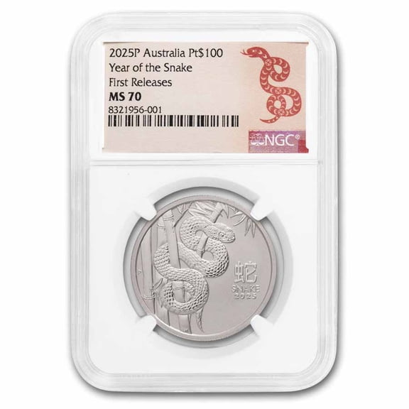 2025 AUS 1 oz Platinum Lunar Snake MS-70 NGC