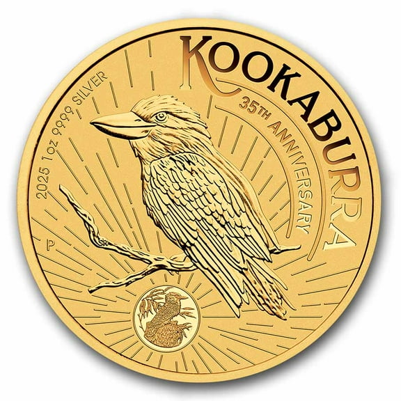 2025 AUS 1 oz Silver Kookaburra Gold-Plated ANDA Special-In Card