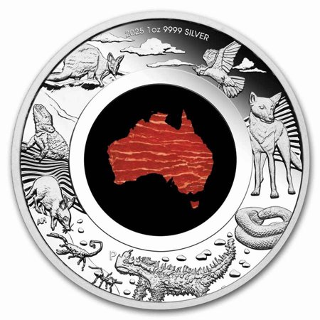 2025 AUS 1 oz Silver Snakeskin Jasper Great Southern Land Proof