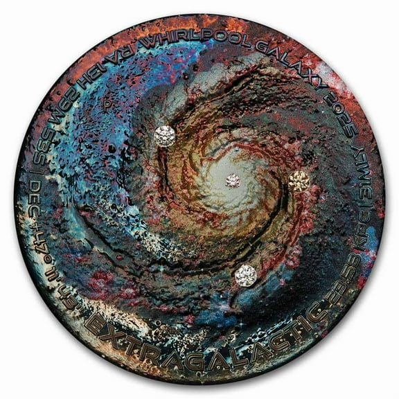 2025 AUS 5 oz Silver Colorized Extragalactic Antiqued (Box & COA)