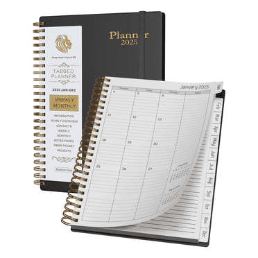 2025 Academic Planner - DoDoMagxanadu 6.1" x 8.5"  Monthly Planner ,Spiral Bound with Tabs, Jan 2025 - Dec 2025