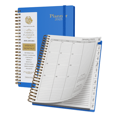 2025  Planner -DoDoMagxanadu Monthly Planner January 2025-December 2025,(6.1”x8.5”),Spiral Bound Planner 2025 with Tabs Hard Cover