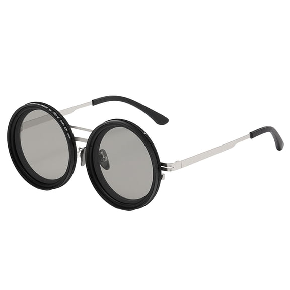 2025 Adjustable Tint Polarized Round Sunglasses Metal Material ND9 1-9 Gears Beach Eyewear ShatterProof