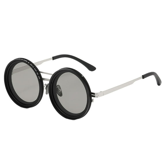 2025 Adjustable Tint Polarized Round Sunglasses with ND9 Filter 1-9 Gears for Outdoor Beach Fishing Driving Men Women Shatterproof Lens