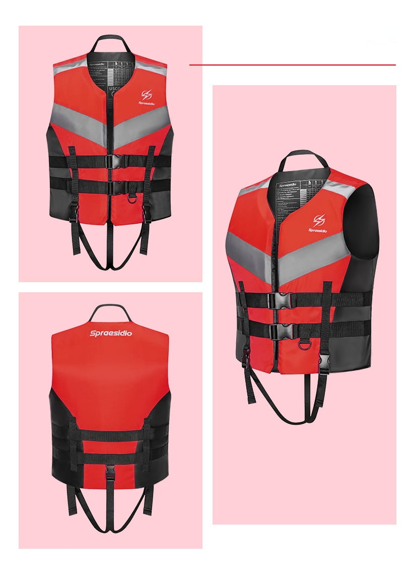 2025 Adult Waterproof Life Jacket – High Buoyancy Safety Vest for Surfing, Rafting, and Boat Rescue