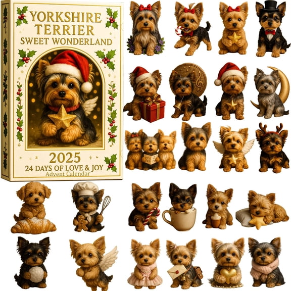 2025 Advent Calenda Advent Calendar Figurine Advent Calendar 2025 with 24 Pcs Christmas Ornaments, 24 Days Countdown Calendar Gift, Perfect Holiday