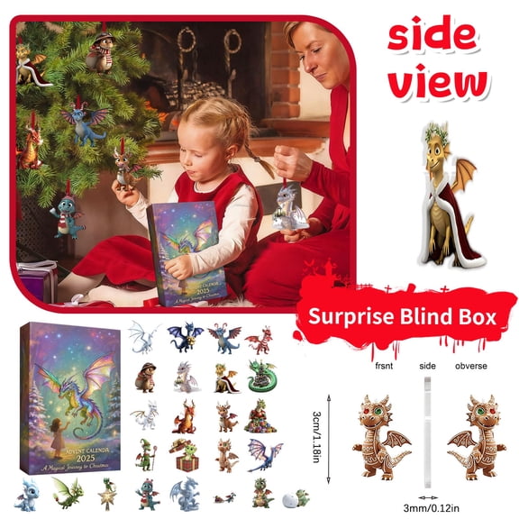 2025 Advent Calendar, 2025 Christmas Advent Calendar Blind Box - With 24 Surprise Gifts, 2D Flat-Screen, Airplane Box, Magical Xmas Journey - For Christmas Countdown, Holiday