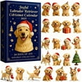 thumbnail image 1 of 2025 Advent Calendar, 24 Acrylic Puppy Ornaments, Daily Dose of Holiday Fun, Christmas Countdown for Family or Pet Lovers, 1 of 3