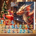 thumbnail image 1 of 2025 Advent Calendar Dragon - 24 Days Christmas Countdown Set with 2D Dragon Ornaments Pendants, Advent Calendar 2025 for All Ages, Doubles as Xmas Tree Decor, Christmas Vacation Decor for Collectors, 1 of 9