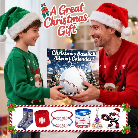 Countdown Sets for Youth Sports Enthusiasts Advent Calendar Playstore for Boys and Girls with Baseball Theme Countdown & Stocking Stuffers
