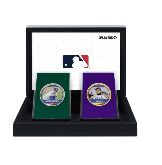 2025 Agoro Major League Baseball (MLB) Collector Box Trading Coins: 2 x 1 oz Silver Bar - New