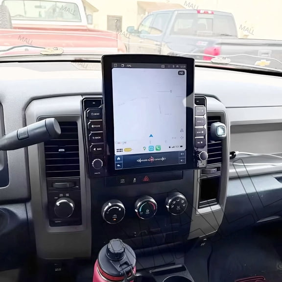 2025 All-in-One Android 14 Car Stereo For Ram 1500 2500 3500 2009 2010 2011 2012 | 9.7in 4+64G | CarPlay/Android Auto + Mirror Link + FM/RDS | GPS + AHD Camera + WiFi + SWC Split Screen