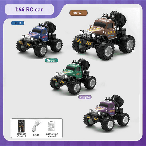 2025 Alloy Remote Control Off-Road Car, RC Stunt Vehicle with Durable Construction for Outdoor Play, Military Green