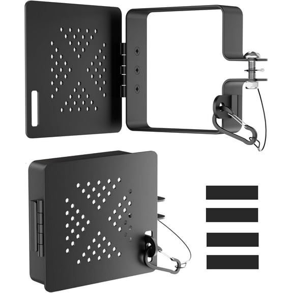 2025 Aluminum RV Bumper End Cap for 4x4 Inch Square Bumpers Plug with Vent Holes, Simplified Camper Sewer Hose Storage Protective Cover with Hinged Door, Trailer Motorhome Outdoor Accessories 2 Pack