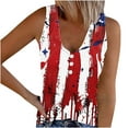 thumbnail image 1 of 2025 American Flag Tank Tops Women 4th of July Sleeveless Shirt Patriotic Stars Stripes Racerback Vest, 1 of 3