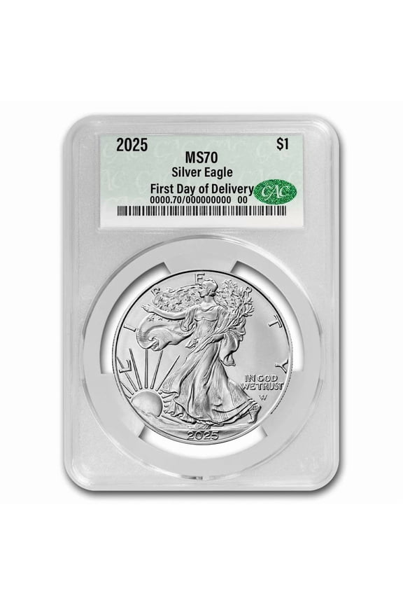 2025 American Silver Eagle MS-70 CAC (First Day of Delivery)