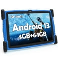 thumbnail image 1 of 2025 Android 13 tablet,10" Android Kids Tablet 4GB+64GB, Kid-Proof Case with Kickstand, Quad-Core 1.6, 1 of 7
