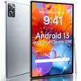 thumbnail image 1 of VEAT00L Tablet,Android 13 Tablet 10.1 Inch,Octa-Core 5G WiFi,4G Cellular,10GB(6+4) RAM,64GB ROM,1TB Expand,Widevine L1,6000mAh,Bluetooth 5.4, 13MP+5MP Dual Camera,Face ID,Slim Lightweight,Metal Body, 1 of 9