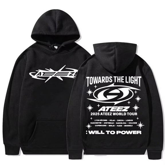 2025 Ateez World Tour Towards The Light: Will To Power Hoodies Unisex Fashion Sweatshirt Pullover Casual Streetwear