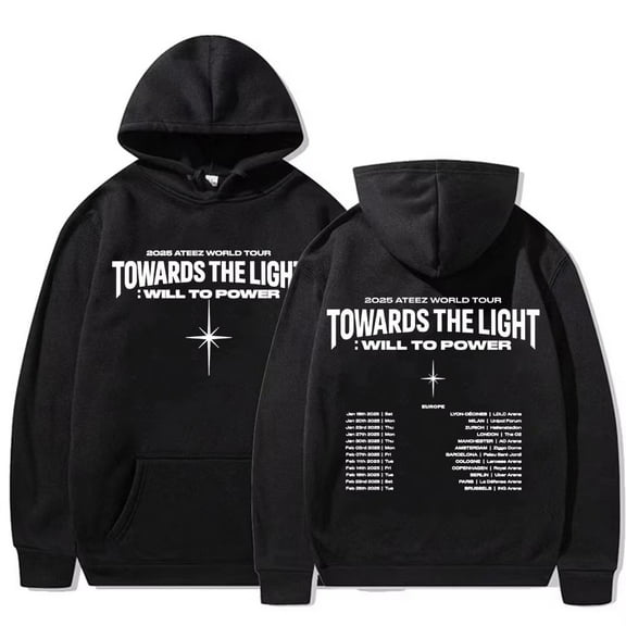 2025 Ateez World Tour Towards The Light: Will To Power Hoodies Unisex Fashion Sweatshirt Pullover Casual Streetwear