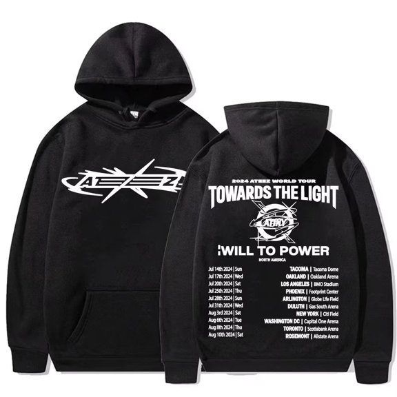 2025 Ateez World Tour Towards The Light: Will To Power Hoodies Unisex Fashion Sweatshirt Pullover Casual Streetwear