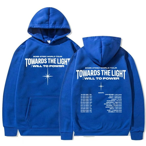2025 Ateez World Tour Towards The Light: Will To Power Pullovers Men Women Korean Fashion Hip Hop Long Sleeve Sweatshirt Hoodies