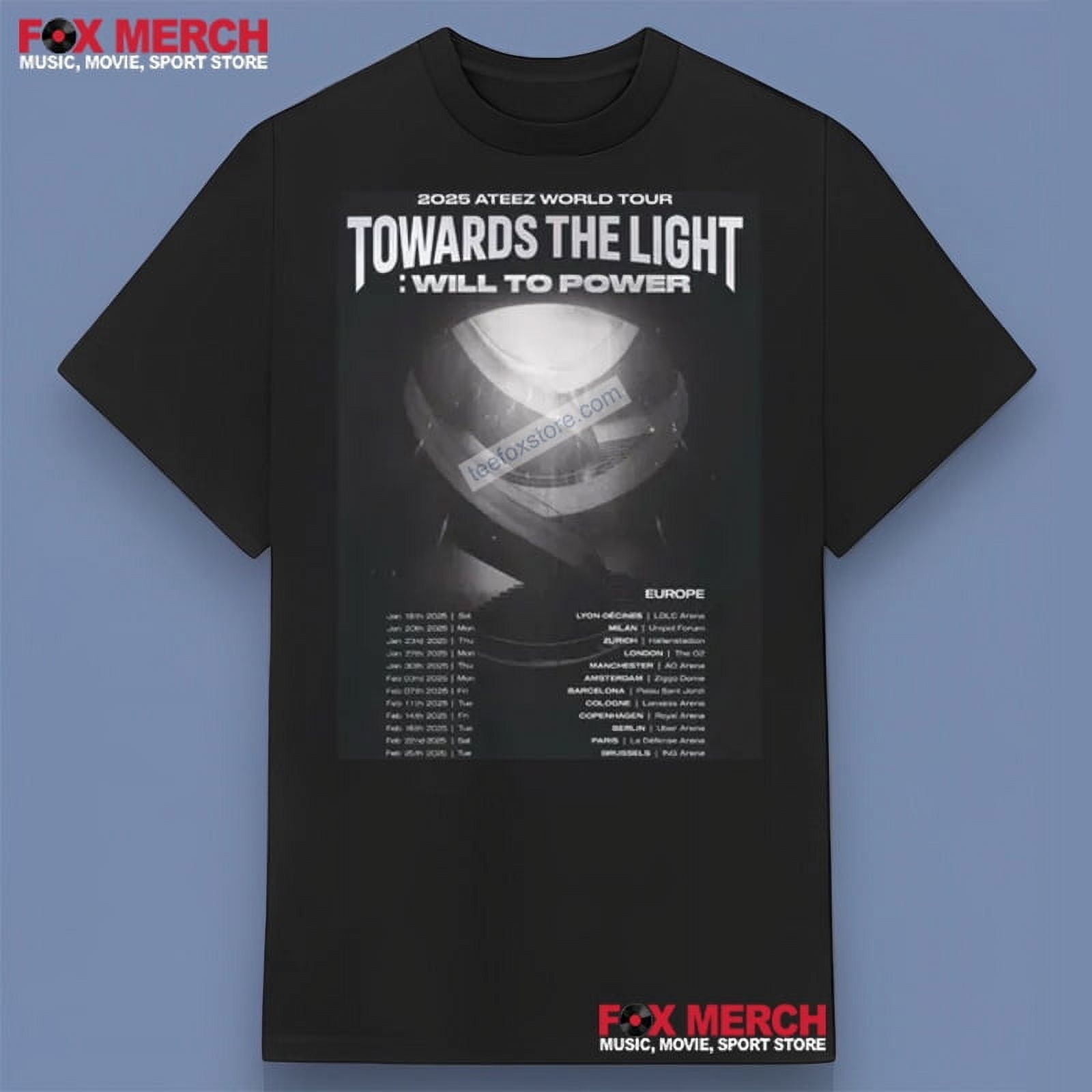 2025 Ateez World Tour Towards The Light Will to Power TShirt For Fans
