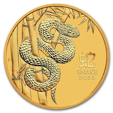 2025 Australia 1 Oz Silver Lunar Snake – Gilded Edition With Box & COA