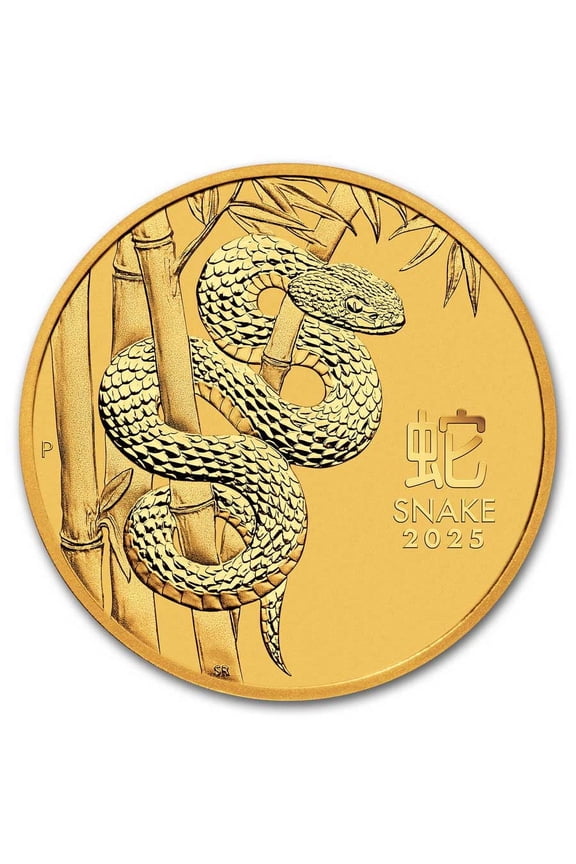 2025 Australia 1/20 oz Gold Lunar Snake BU (Series III)