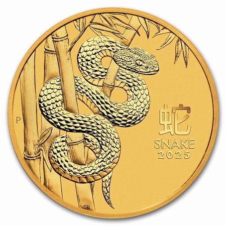2025 Australia 1 oz Gold Lunar Snake BU (Series III)