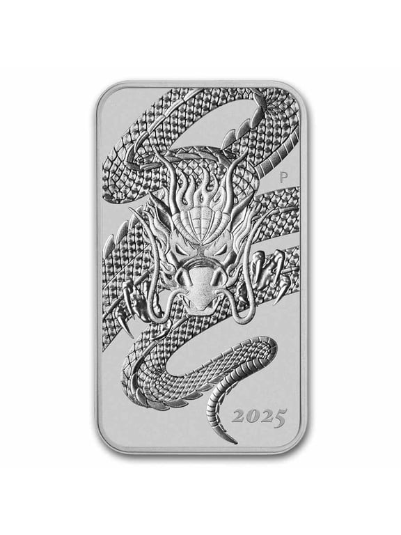 2025 Australia 1 oz Silver Dragon Rectangular Coin BU